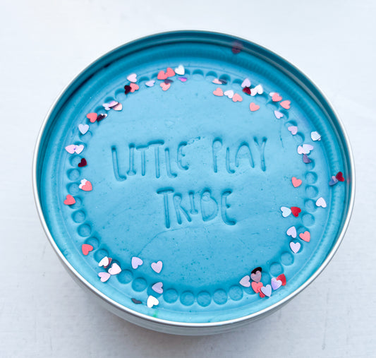 Valentine’s / Galentine’s Mini Pots – personalised sensory playdough gift (with Hidden Rose Quartz Heart)