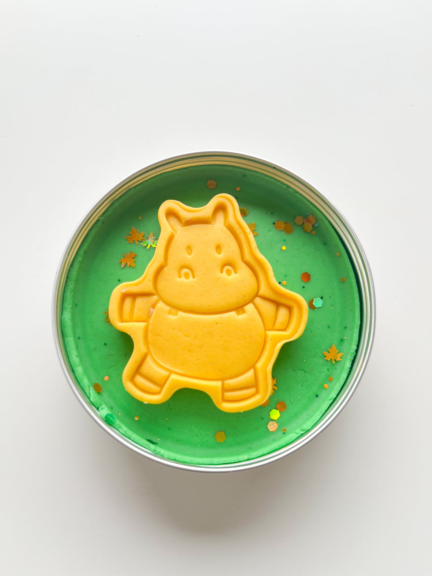 Safari Themed Sensory Scented Play Dough Tins for Personalised Party Favours Hippo