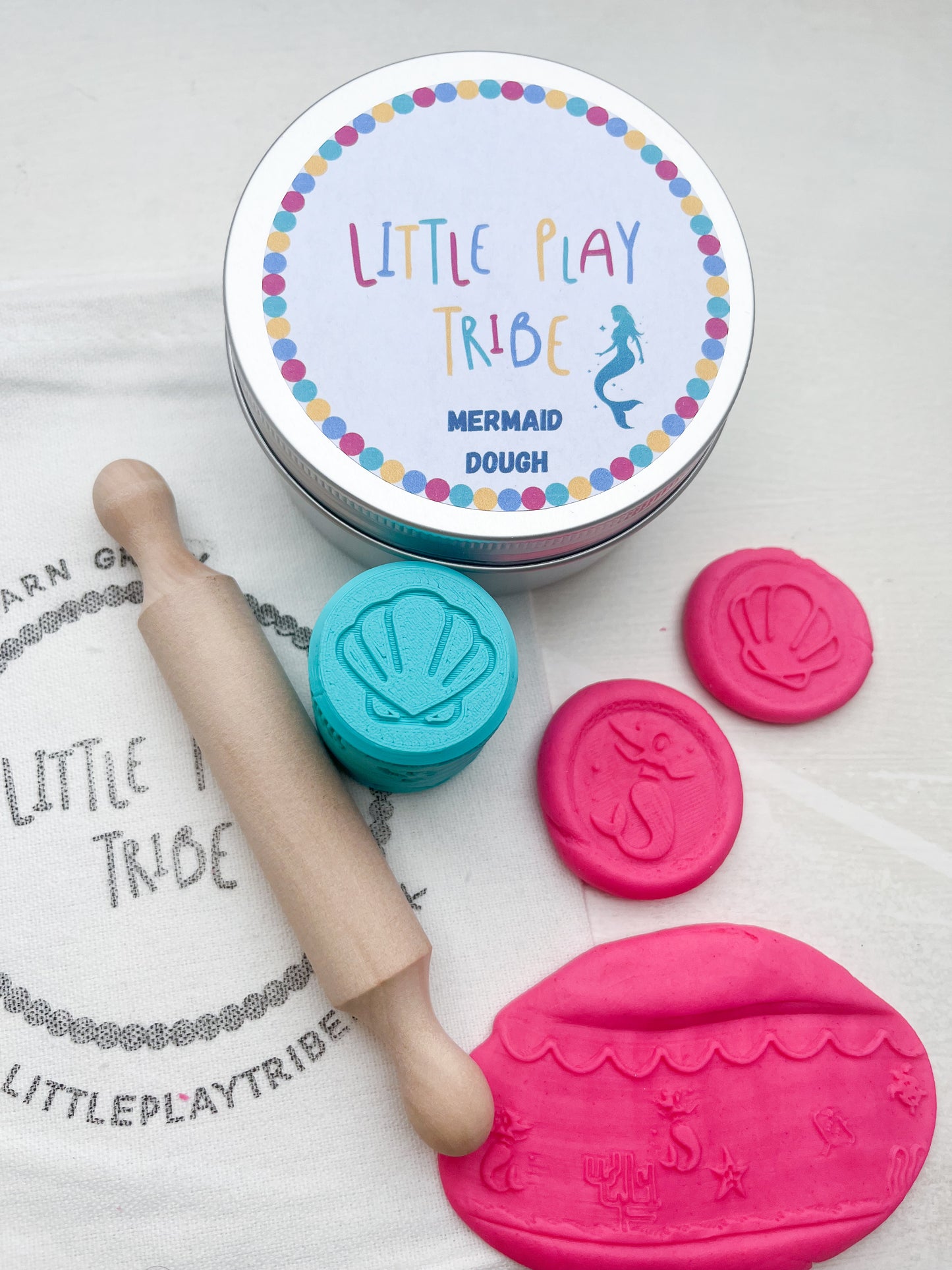 Mermaid Discovery Dough Grab & Go Kit | Sea Sensory Play Kit with Hidden Sea Creatures