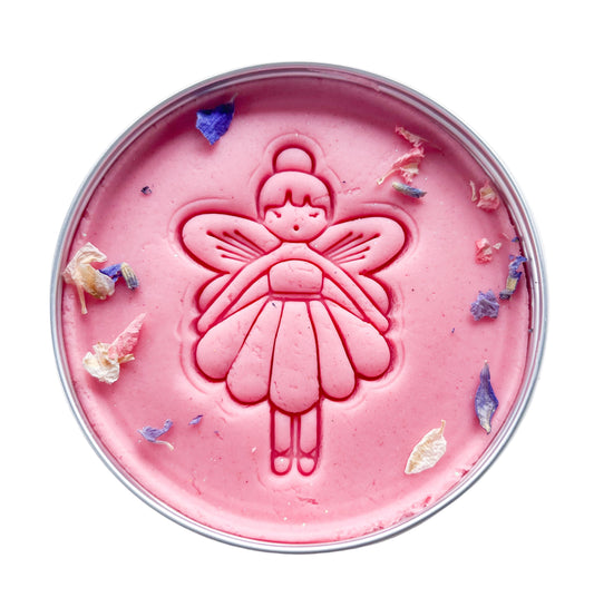 Fairy Theme Playdough Eco Party Bag Fillers Blush Pink Glitter Dough Close Up