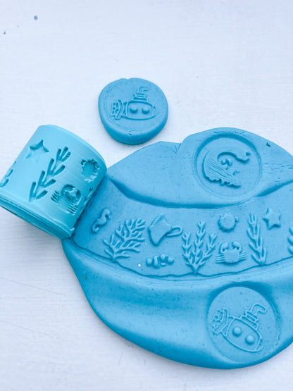 Sea Theme Eco Roller – Eco-Friendly Ocean Playdough Tool for Kids