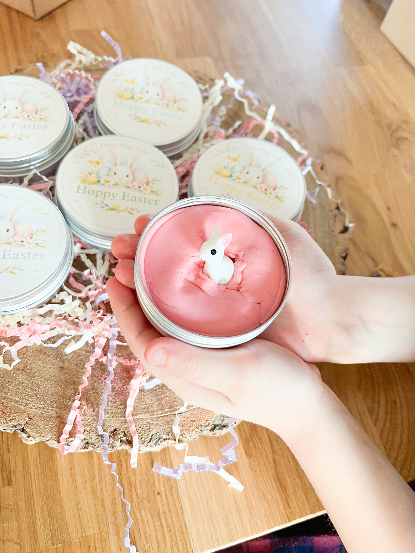 Easter Treasure Dough Hunt Set | Non-Chocolate Easter Gift & Easter Egg Alternative | Sensory Playdough Kit with Hidden Characters