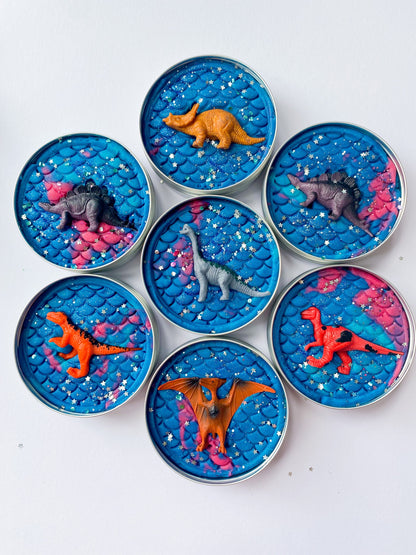 Dinosaur Eco Party Bag Fillers Sensory Dough Pots