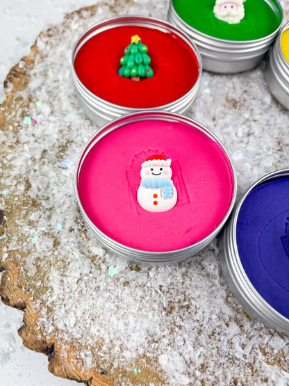 Christmas Present Magic Dough Set - 6 colourful doughs with hidden surprises inside!