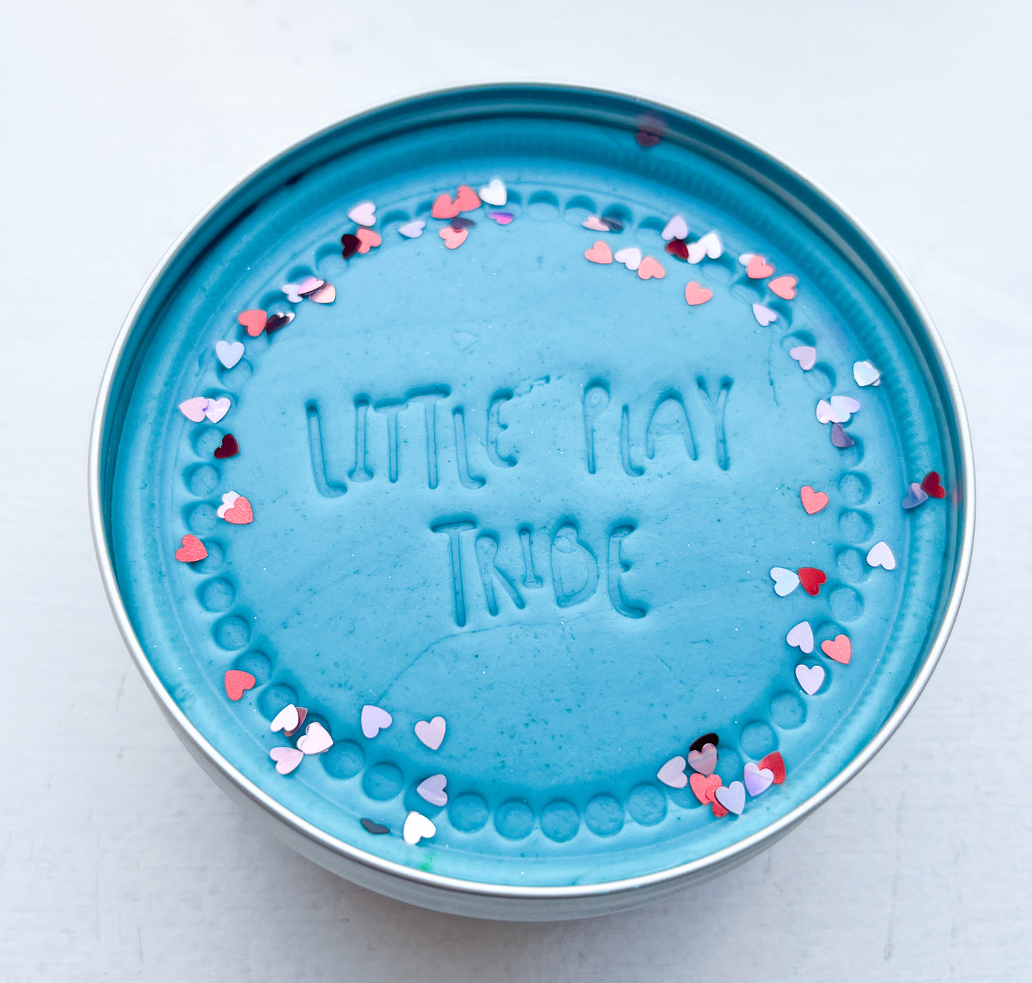 Valentine’s / Galentine’s Mini Pots – personalised sensory playdough gift (with Hidden Rose Quartz Heart)