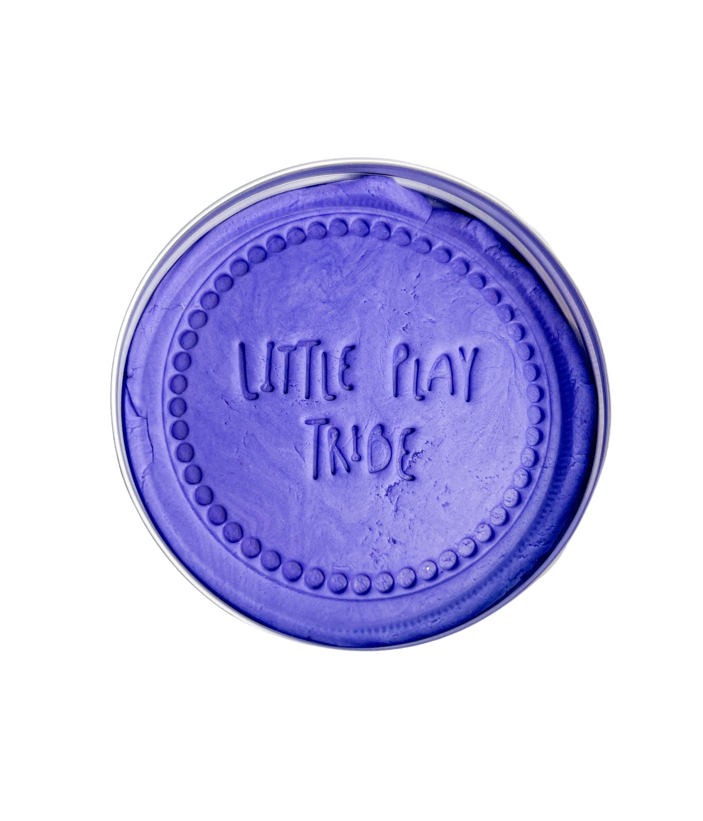Plum Purple Scented Playdough Tin with 'Little Play Tribe' stamp